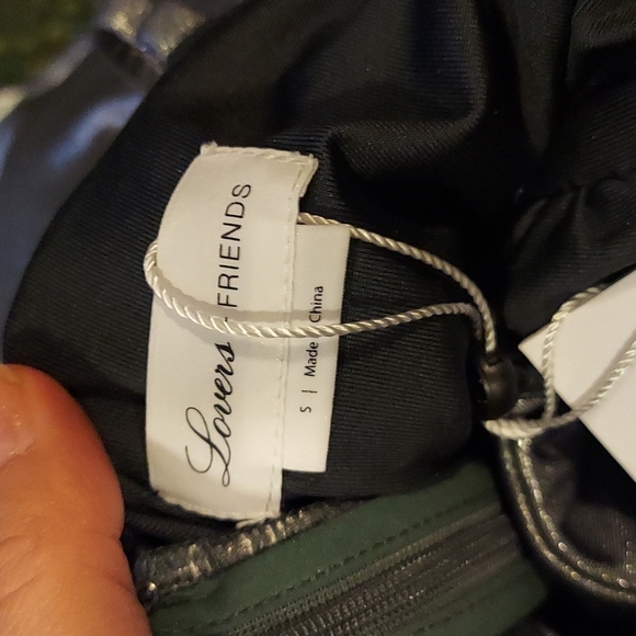 Lovers + Friends Shimmer Jumpsuit Sage Green Small NEW - Picture 10 of 16